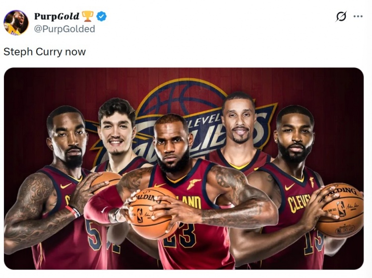 2018骑士五人组詹姆斯/JR/奥斯曼/希尔/TT!湖媒:这就是库里现状